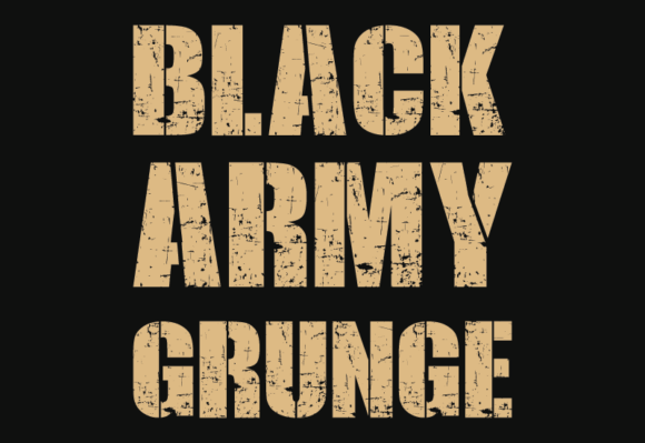 Black Army Grunge: A Bold Font for Strong Branding