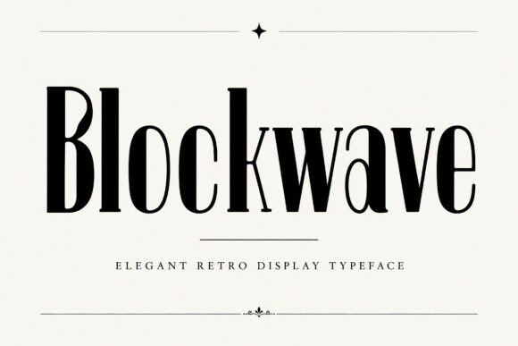 Blockwave: A Stylish Display Font for Modern Web Design
