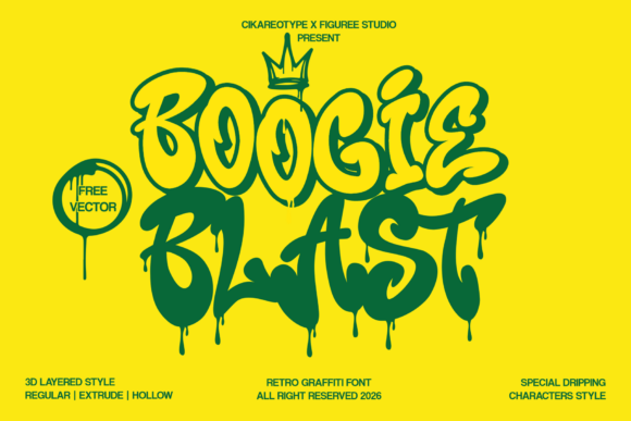 Boogie Blast: A Retro Graffiti Font for Bold Web Designs