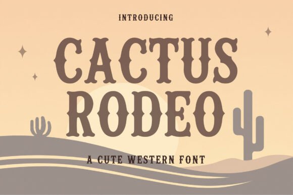 Cactus Rodeo: A Bold Western Display Font for Creative Projects