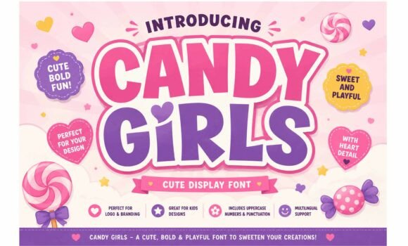 Candy Girls Display Font for Sweet and Playful Designs