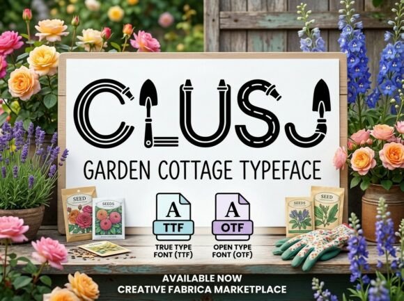 Clusj: A Decorative Display Font for Bold Branding