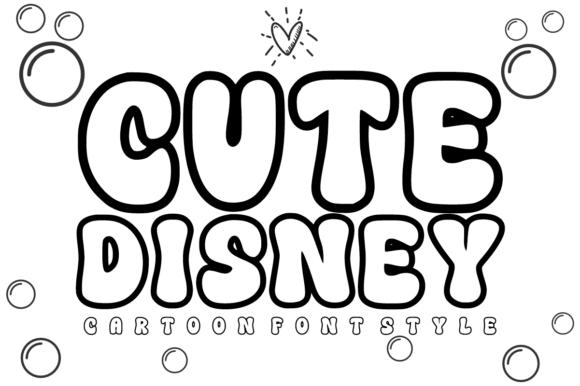 Cute Disney Font for Whimsical Craft Projects