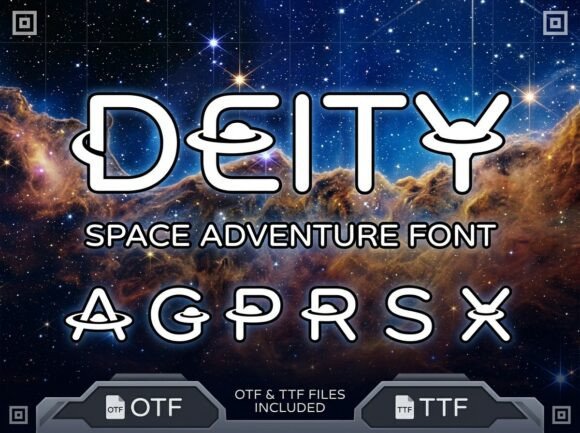 Deity: A Space Adventure Font for Bold Digital Designs