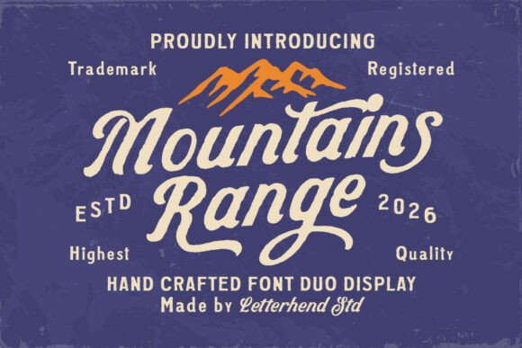 Mountains Range Duo: A Rugged Display Font for Bold Editorial Design