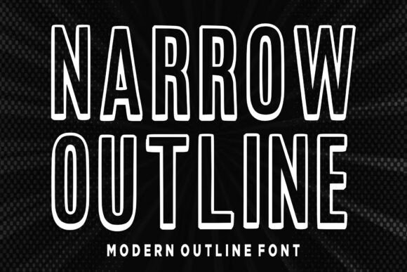 Narrow Outline Font for Modern Editorial Design