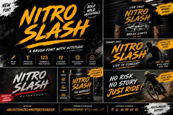 Nitro Slash: A High-Energy Font for Bold Branding