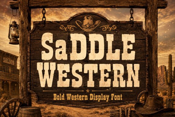 Saddle Western: Bold Typography for Impactful Campaigns