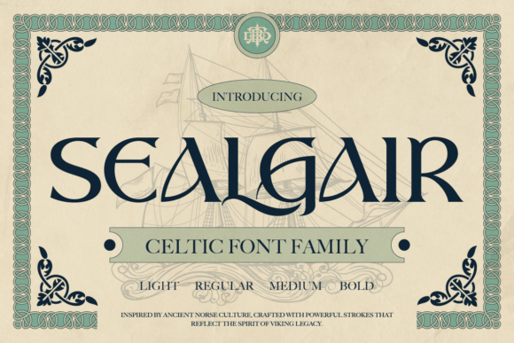 Sealgair: A Celtic-Inspired Display Font for Bold Branding