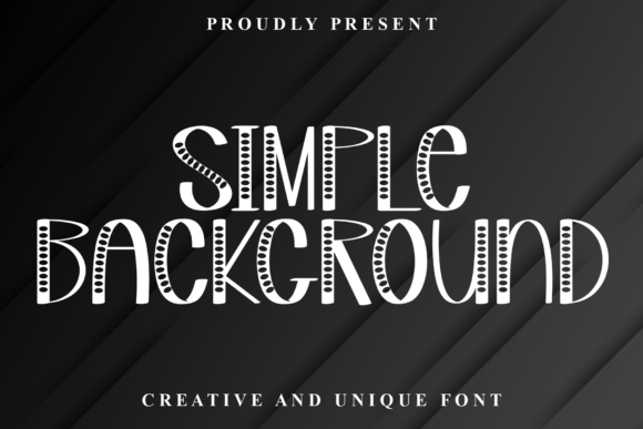 Simple Background: A Handwritten Display Font for Creative Branding