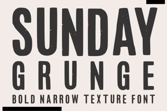 Sunday Grunge: A Bold Display Font for Vintage-Inspired Design