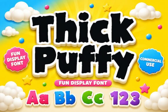 Thick Puffy: A Playful Display Font for Digital Creativity