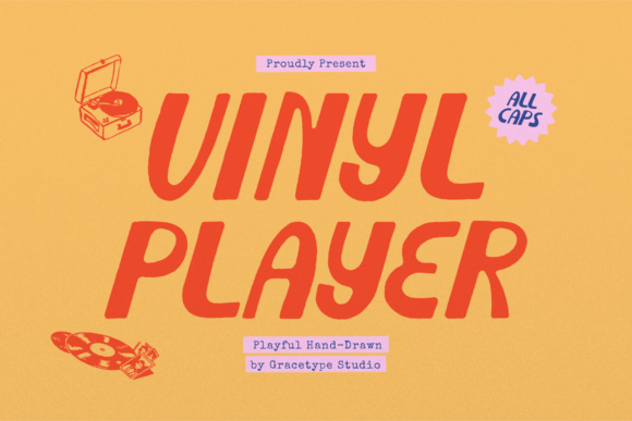 Vinyl Player: A Groovy Display Font for Nostalgic Design