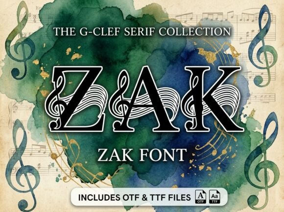 Zak: A Rhythmic Display Font for Creative Campaigns